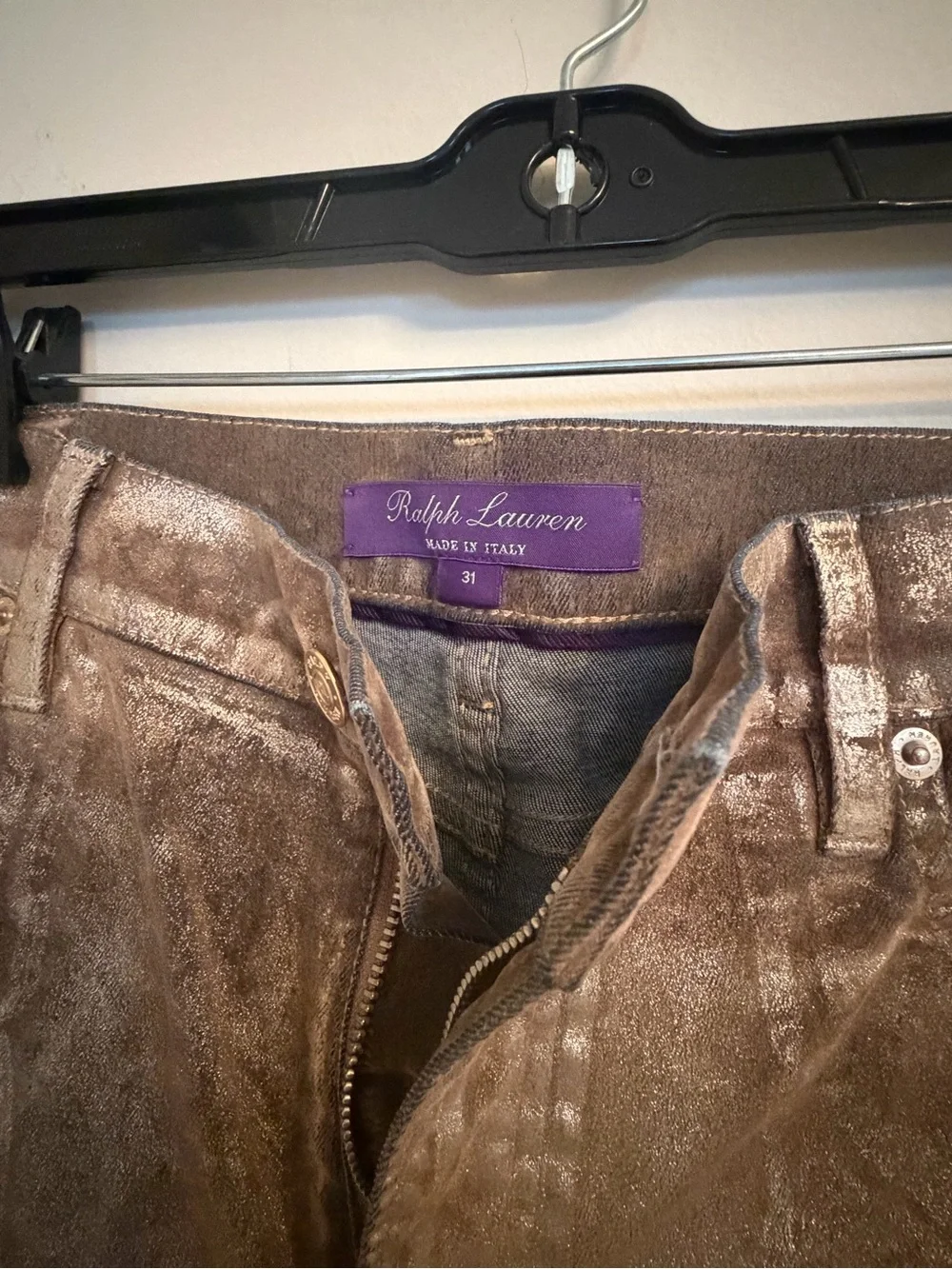 Ralph Lauren Metallic Bronze Jeans